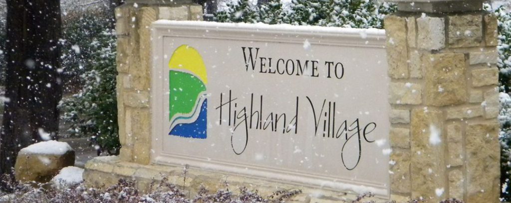 Highland Village sign