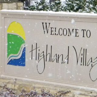 Highland Village sign