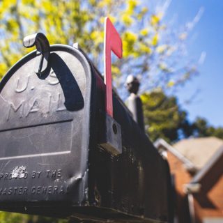 black mailbox